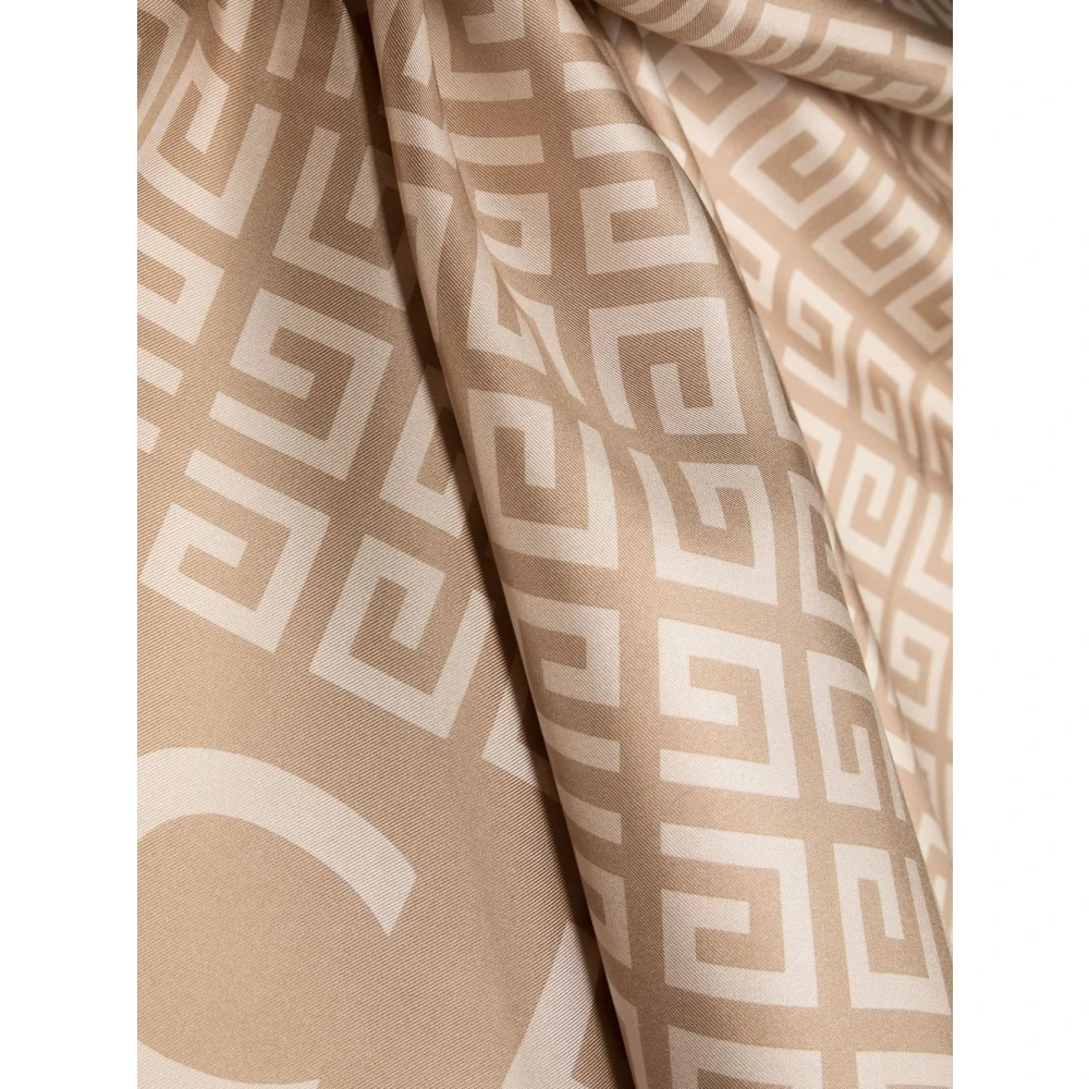 Givenchy Zijden Monogram Jacquard Sjaal Beige Dames
