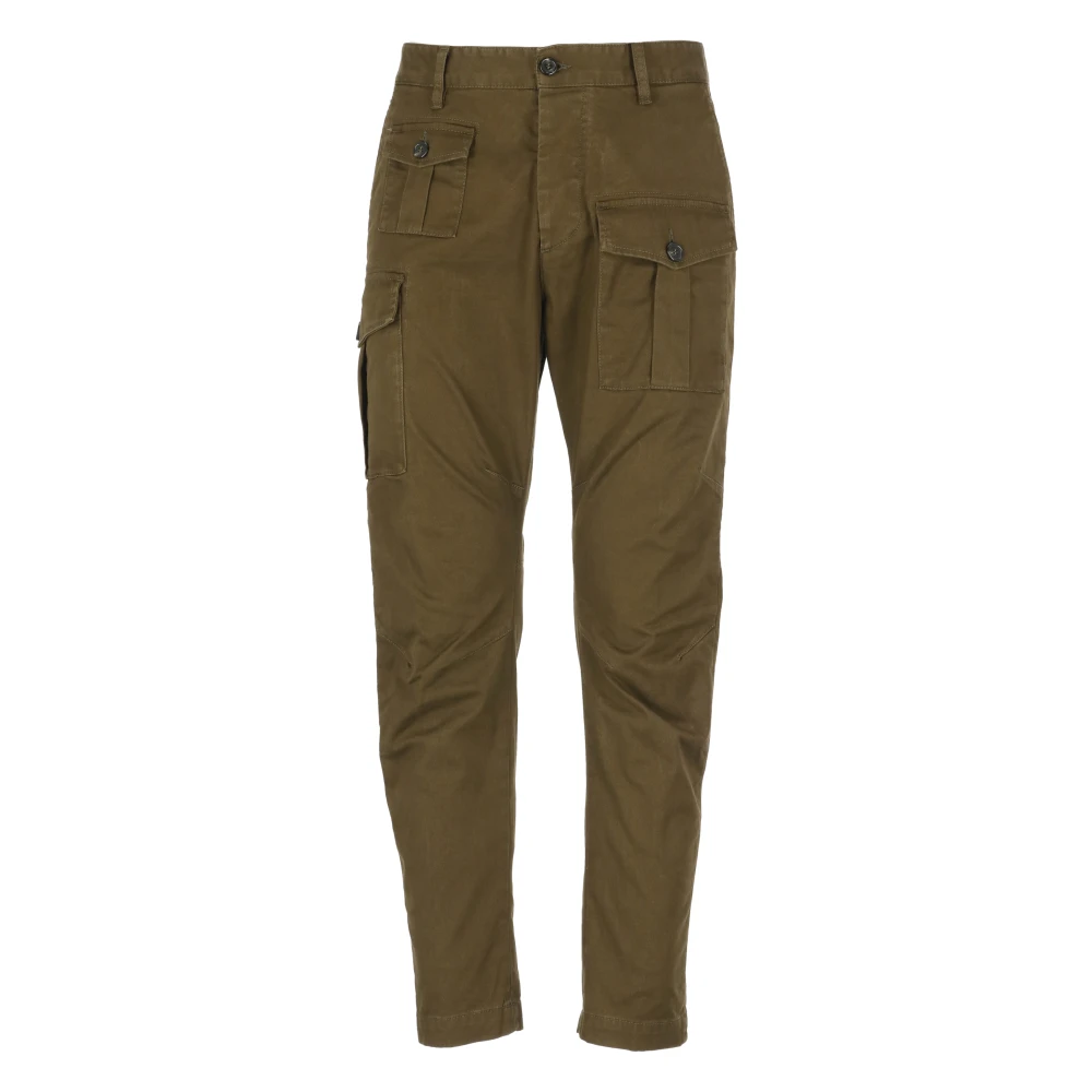 Dsquared2 Groene Katoenen Cargo Broek Green Heren