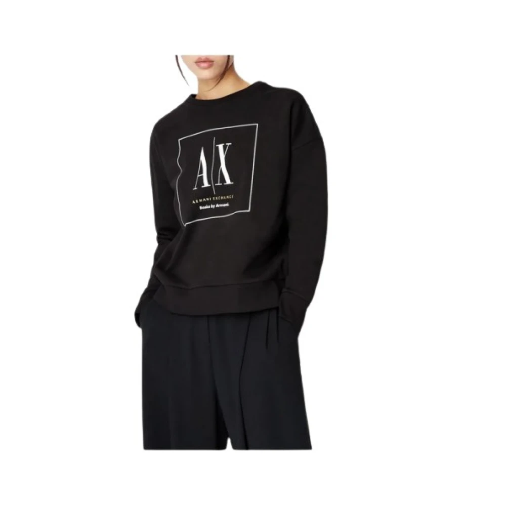 Armani Exchange Zwarte Sweatshirt 3Rym89Yjdvz_Ng Black Dames