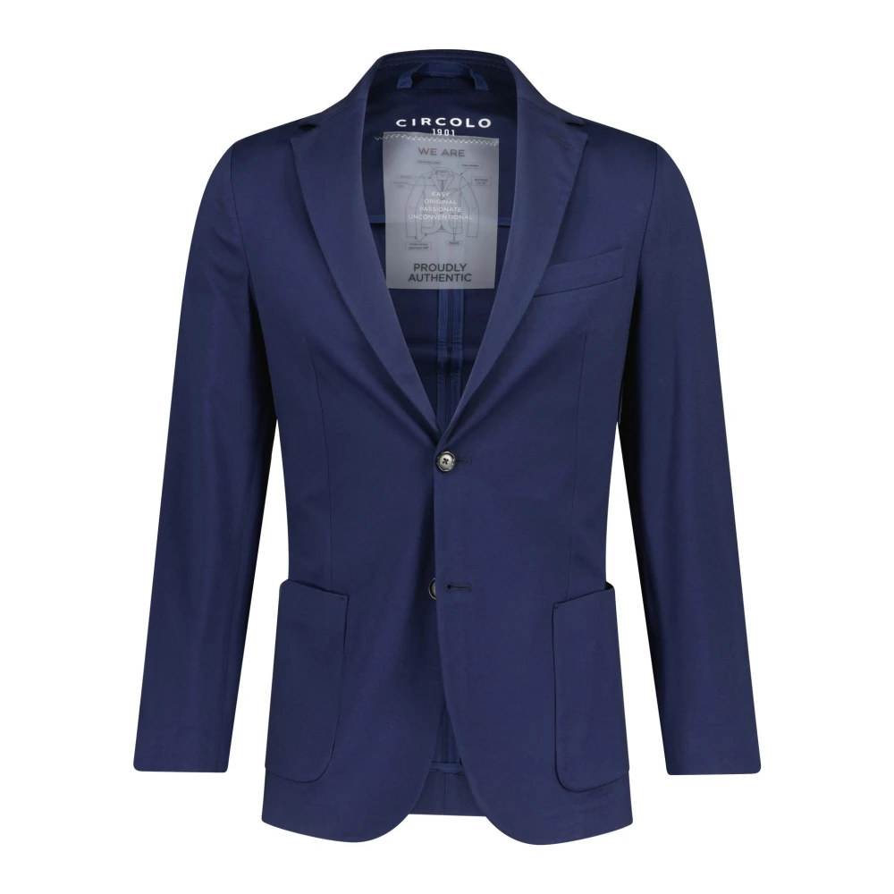 Circolo 1901 Slim-Fit Wollen Jas Blue Heren
