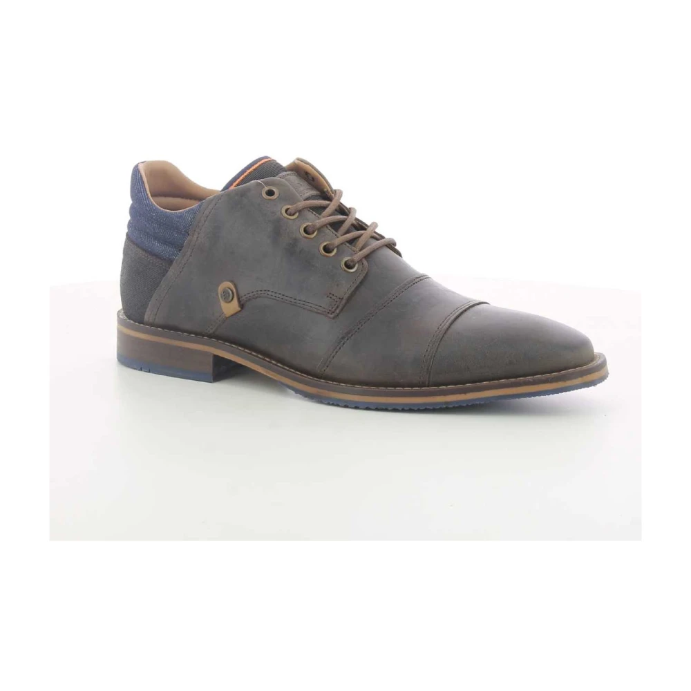 Bullboxer Stijlvolle bruine herenschoenen met veters 681P51801B Brown Heren