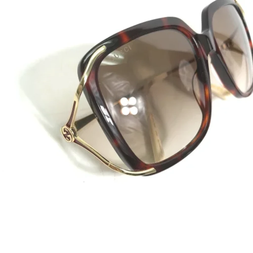 Gucci Vintage Pre-owned Fabric sunglasses Brown Dames