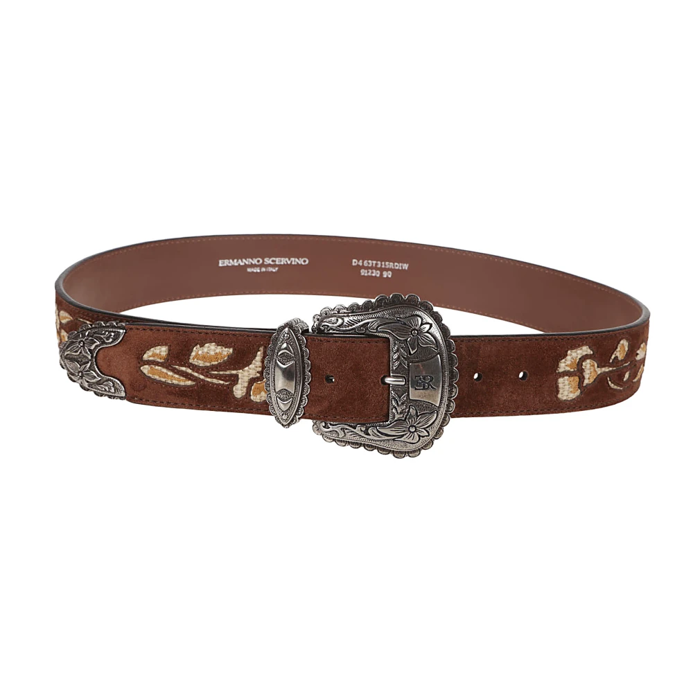 Ermanno Scervino Bruin Leren Riem Dames Accessoires Brown Dames