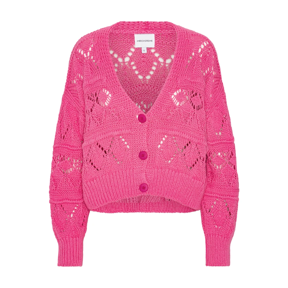 American Dreams Roze Katoenen Vest Dagelijkse Stijl Pink Dames
