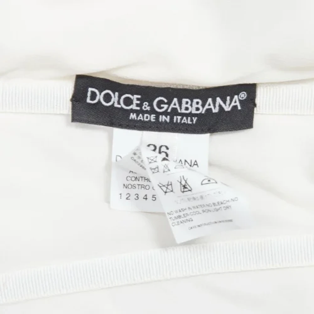 Dolce & Gabbana Pre-owned Silk dresses White Dames
