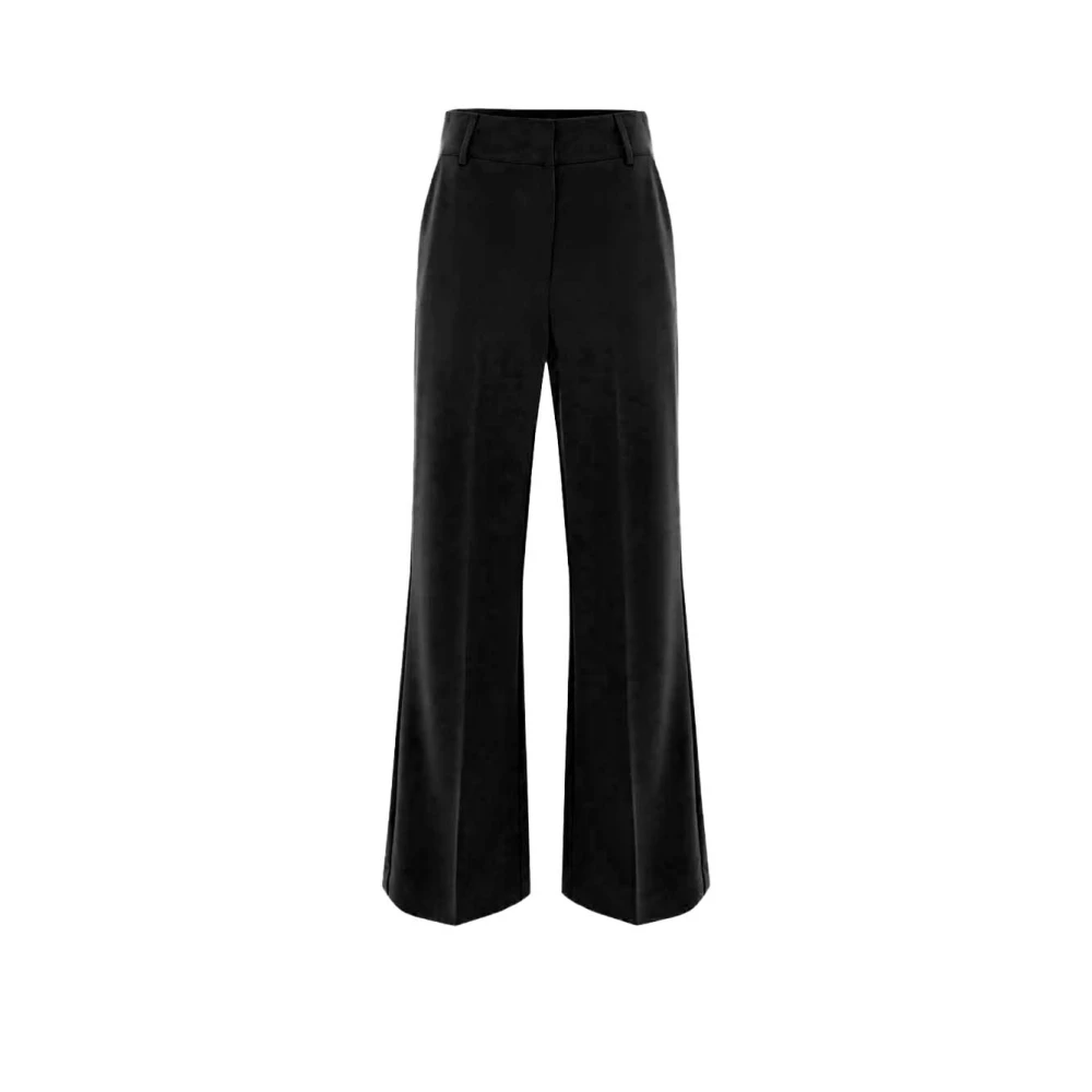 Kocca Elegante polyesterbroek met plooien Black Dames