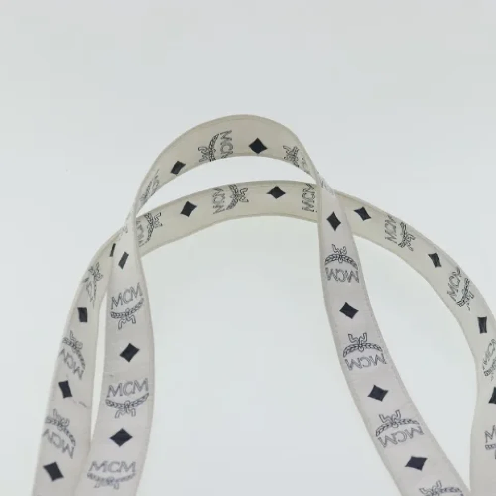 MCM Pre-owned Canvas totes White Dames