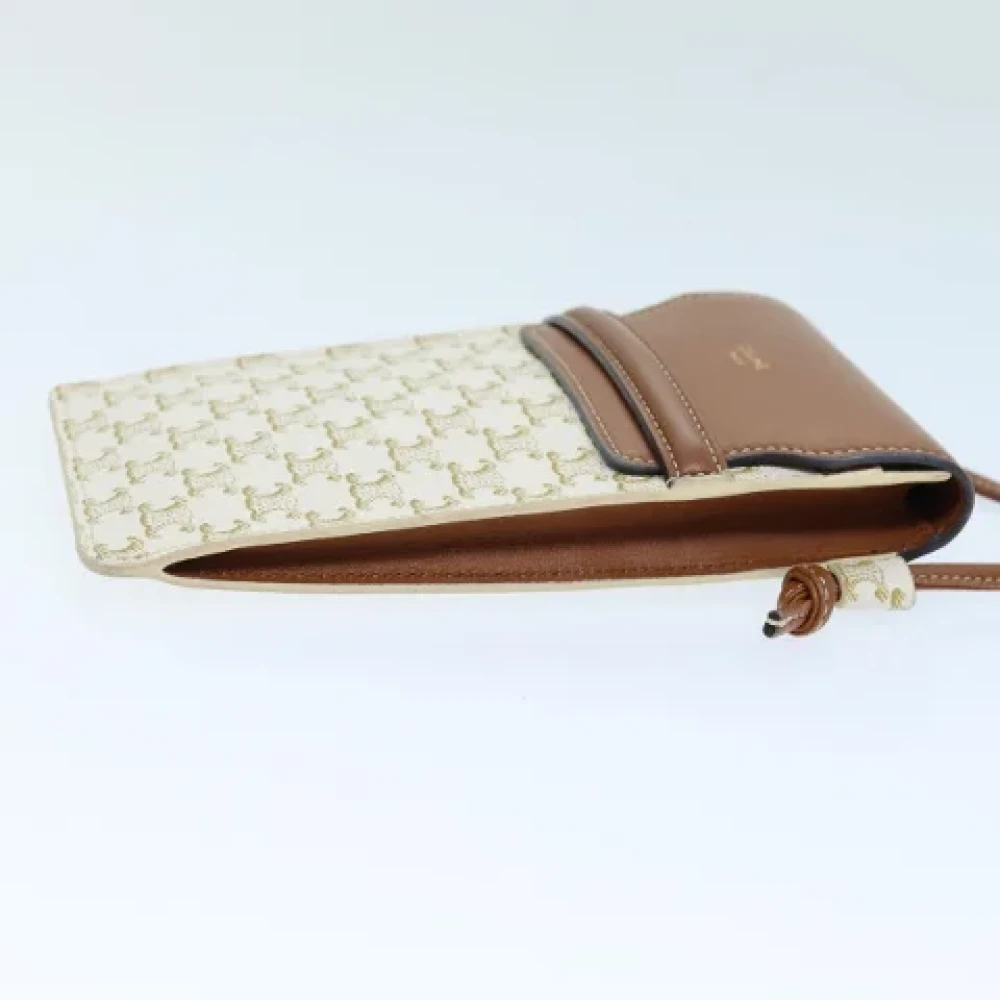 Celine Vintage Pre-owned Leather shoulder-bags White Dames