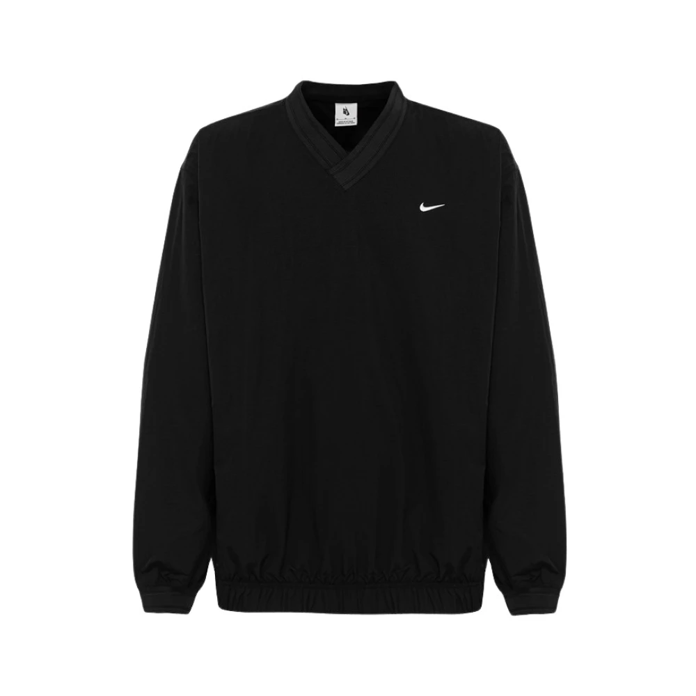 Nike Nylon Sweatshirt in effen kleur Black Heren