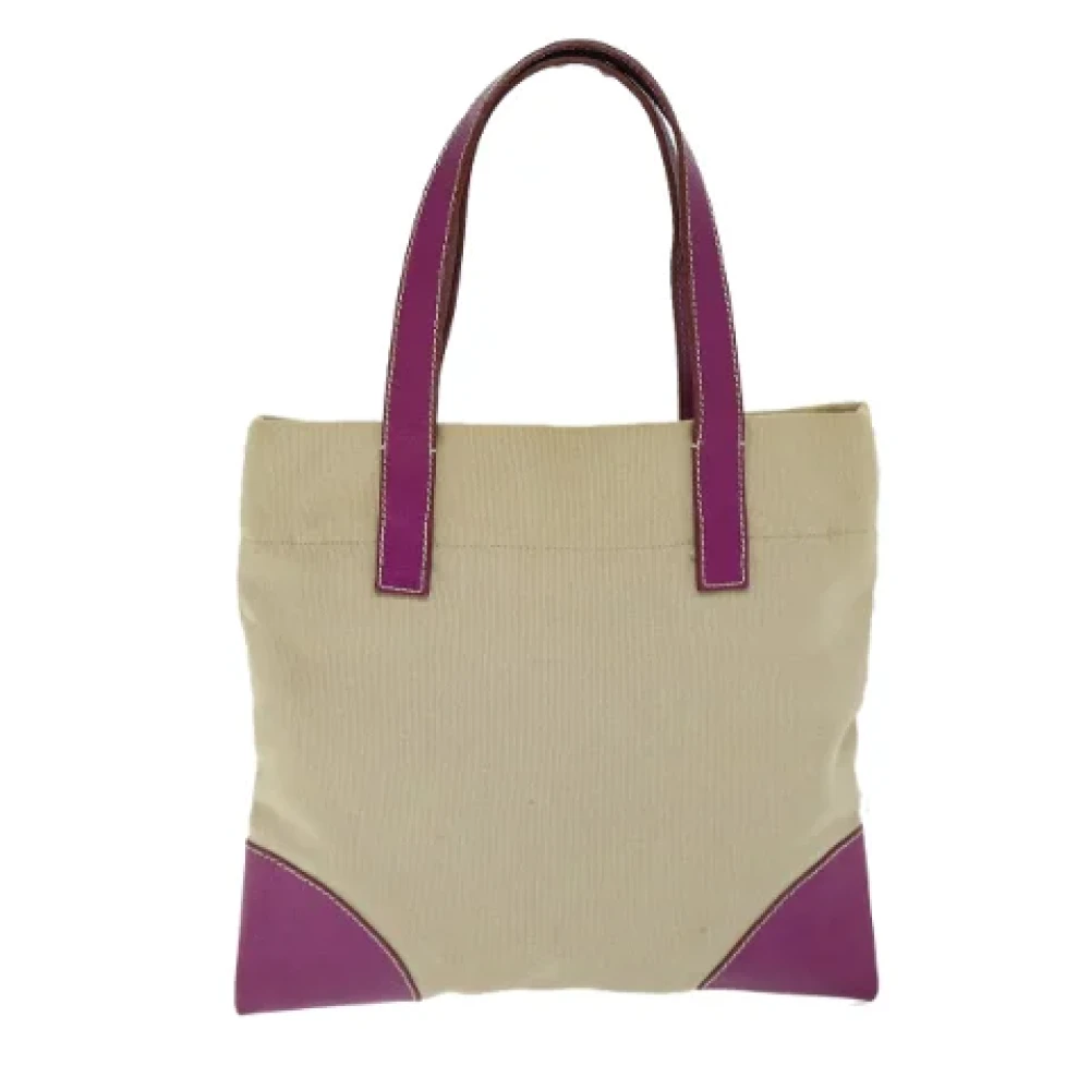 Prada Vintage Pre-owned Canvas totes Beige Dames