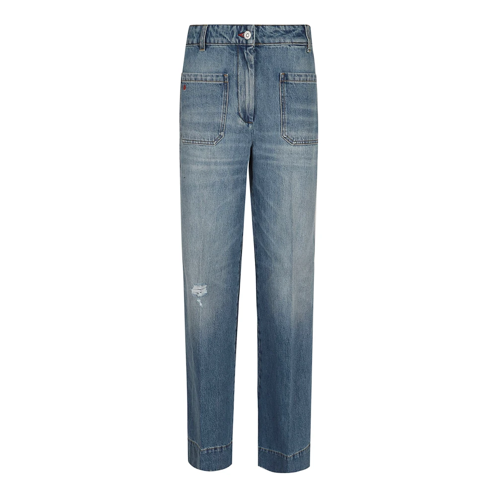 Victoria Beckham Blauwe Gewassen Alina Jeans Blue Dames