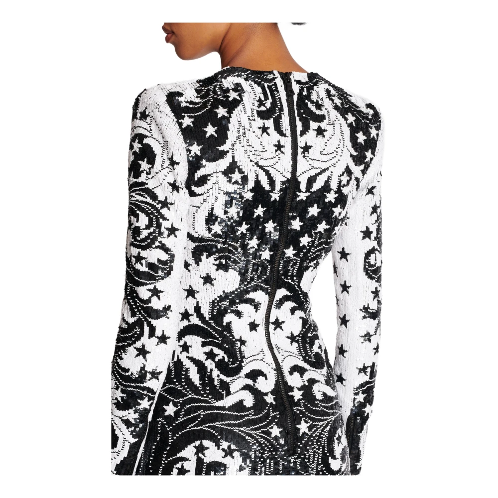 Balmain Geborduurde Paisley en Ster Korte Jurk Multicolor Dames