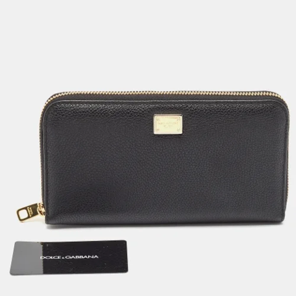 Dolce & Gabbana Pre-owned Leather wallets Black Dames