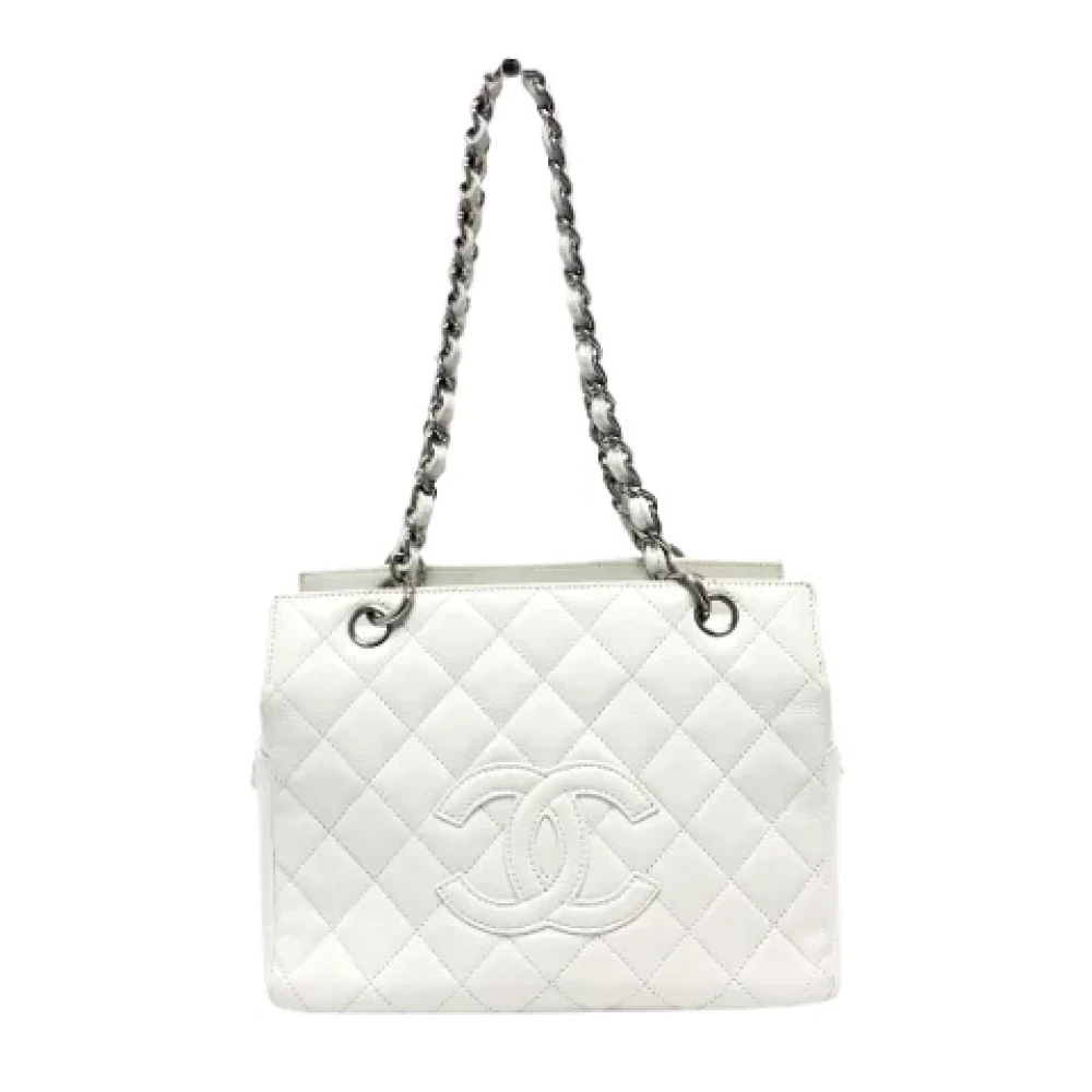Chanel Vintage Pre-owned Leather chanel-bags White Dames