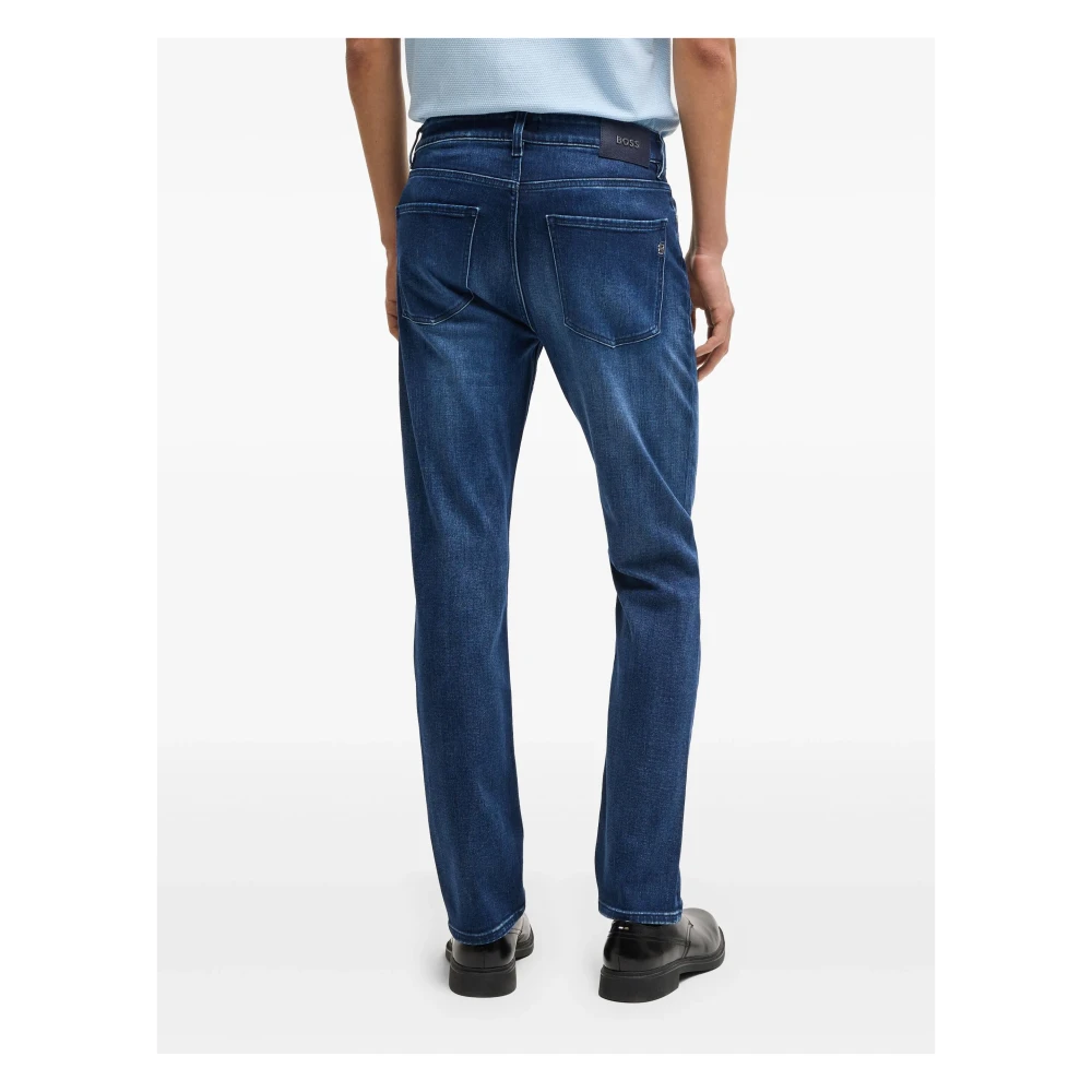 Hugo Boss Stretch slim fit jeans met logo Blue Heren