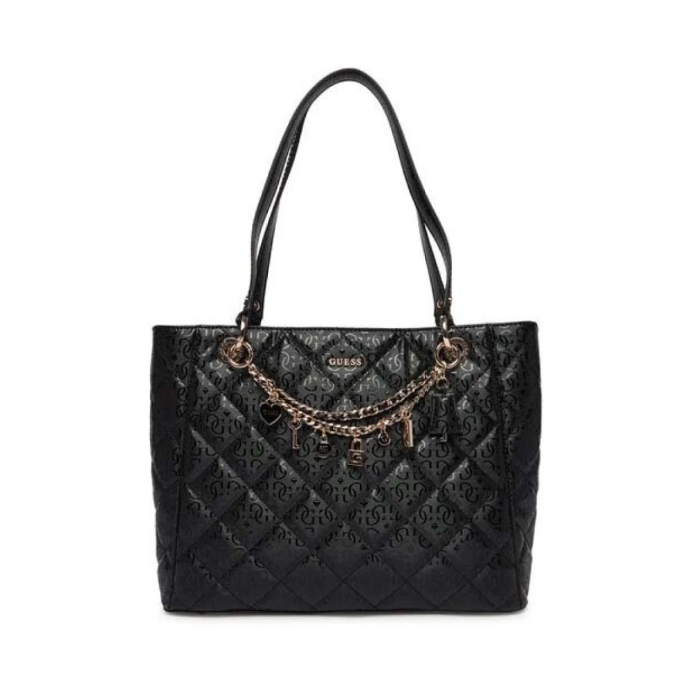 Guess Women's Black Libby Noel Tote - Shoulder Bags - One Size - Bags