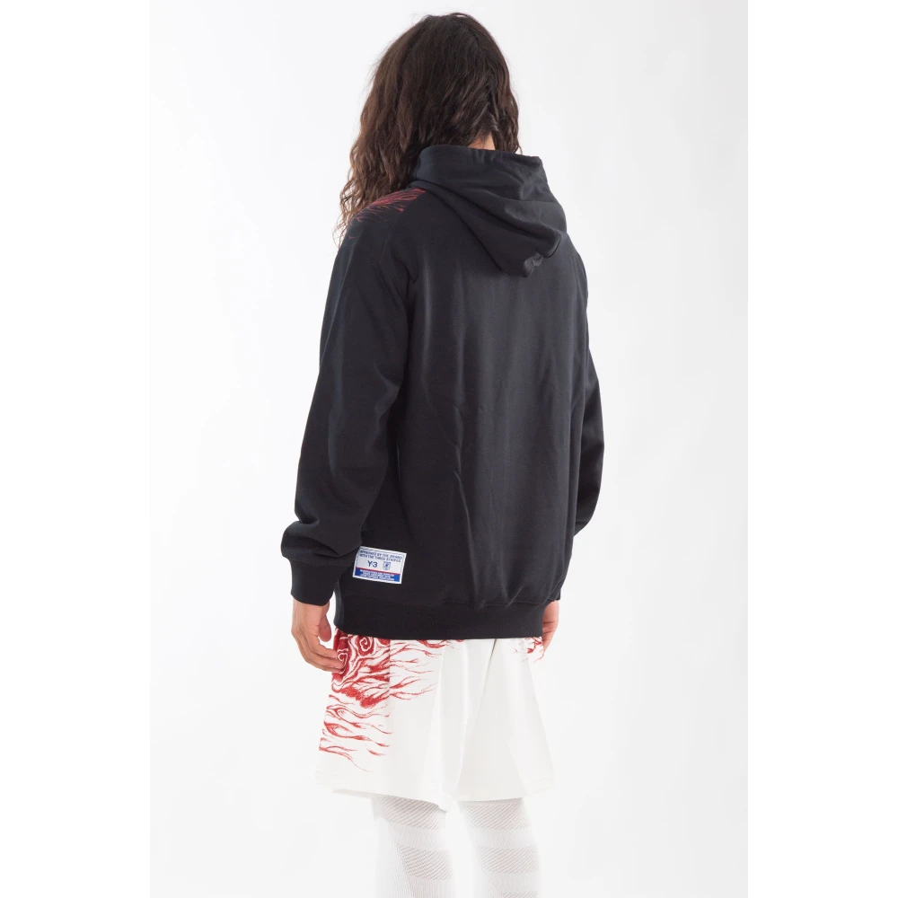 Y-3 Flame Hoodie in Zwart Black Heren