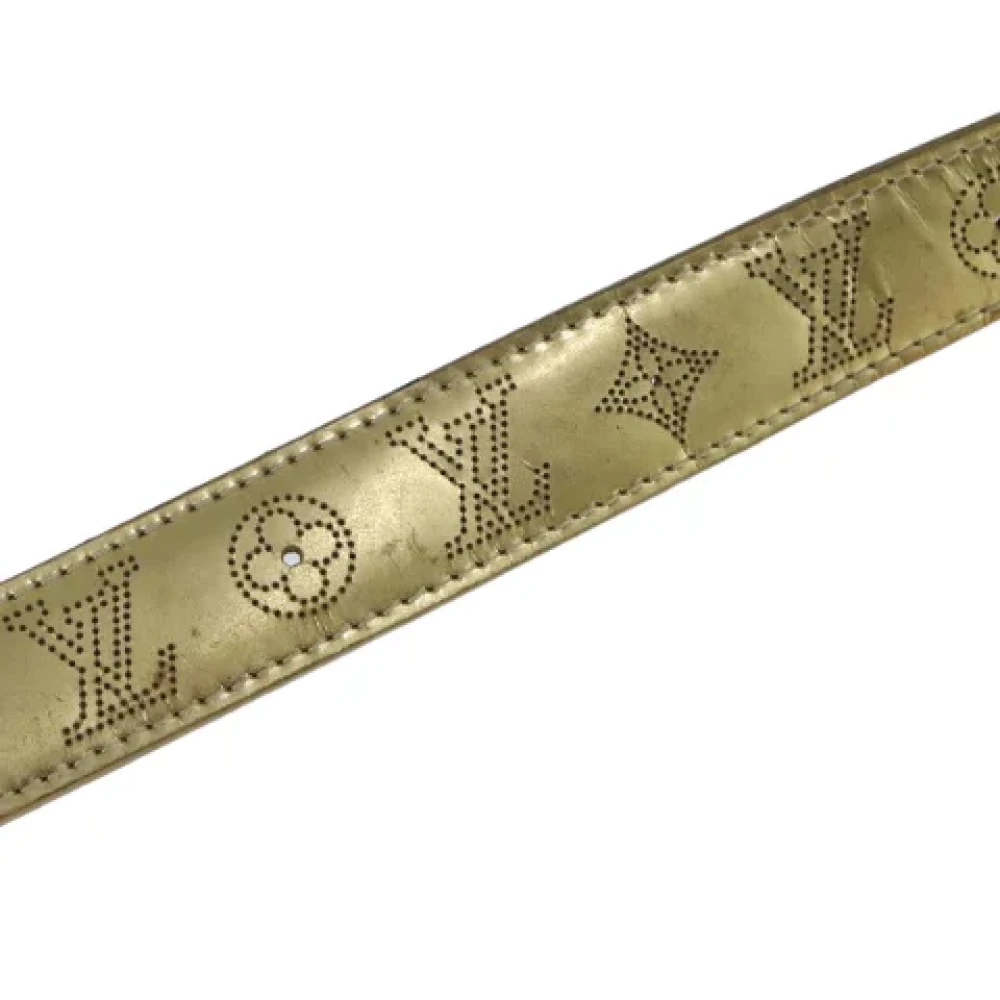 Louis Vuitton Vintage Pre-owned Leather belts Yellow Dames