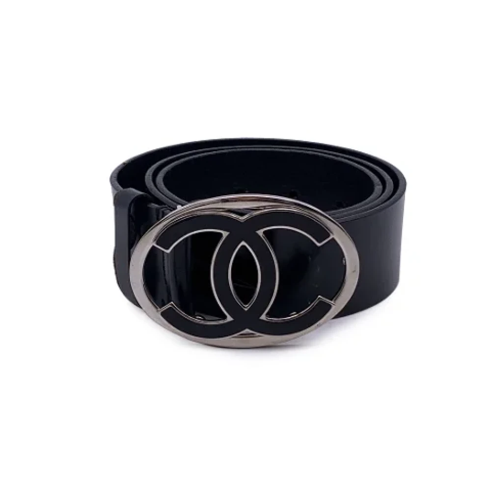 Chanel Vintage Pre-owned Leather belts Black Dames