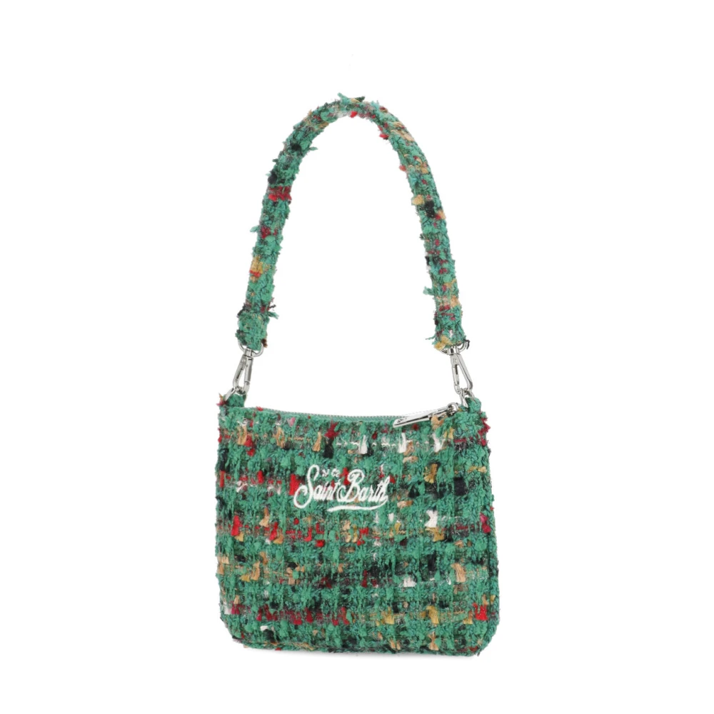 Saint Barth Groene Pochette met Borduurwerk Green Dames