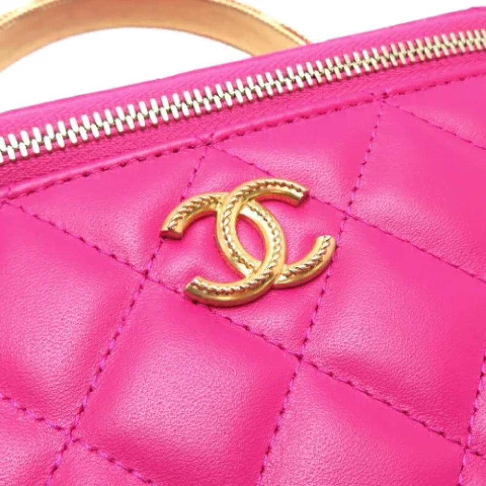 Chanel Vintage Pre-owned Leather handbags Pink Dames