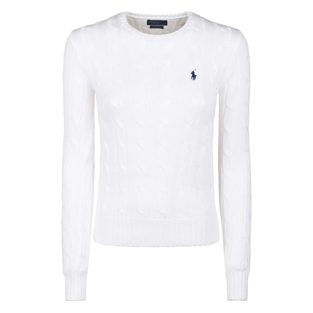 Polo Ralph Lauren Women's White Round-Neck Knitwear, Xs, Jumpers
