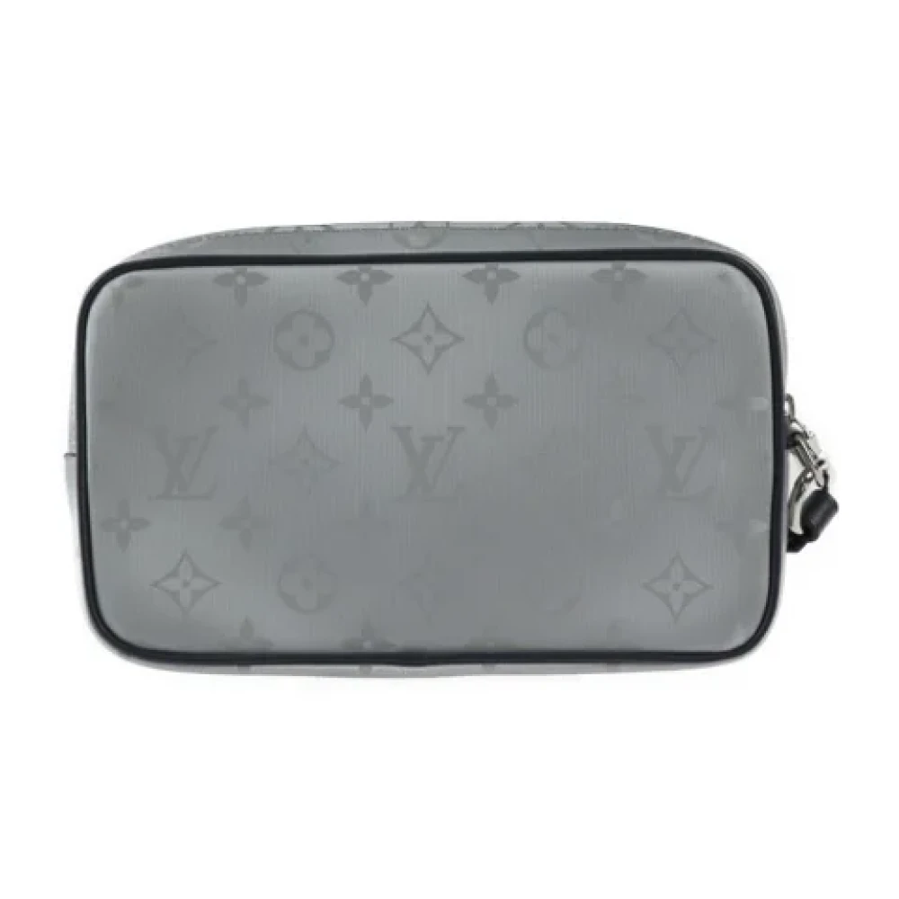 Louis Vuitton Vintage Pre-owned Leather clutches Gray Dames