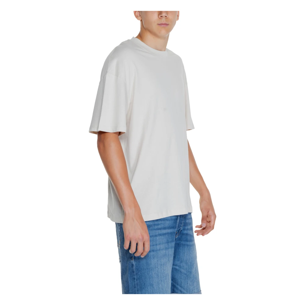 jack & jones Heren Tee SS O-Neck Katoen Beige Heren