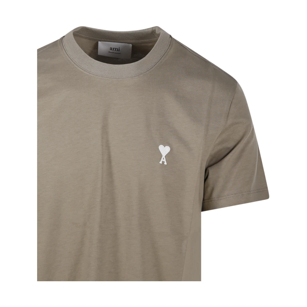 Ami Paris Laurel Off White T-Shirt Beige Heren