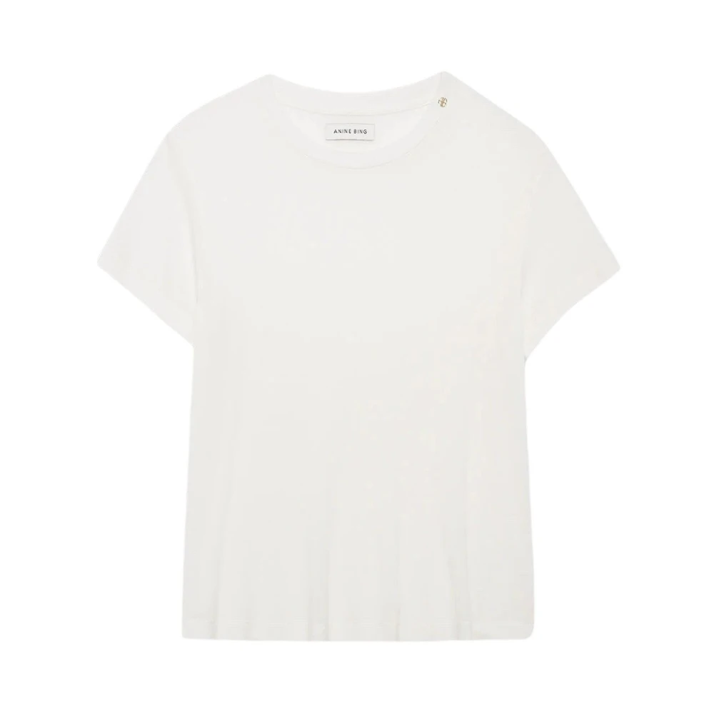 Anine Bing Witte Amani T-Shirt White Dames