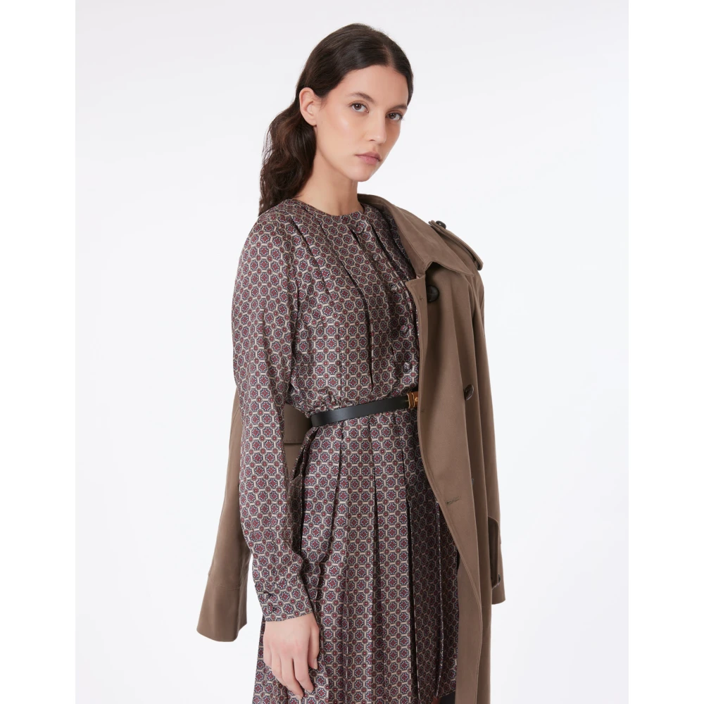 MVP wardrobe Oversized Katoenen Trenchcoat Brown Dames
