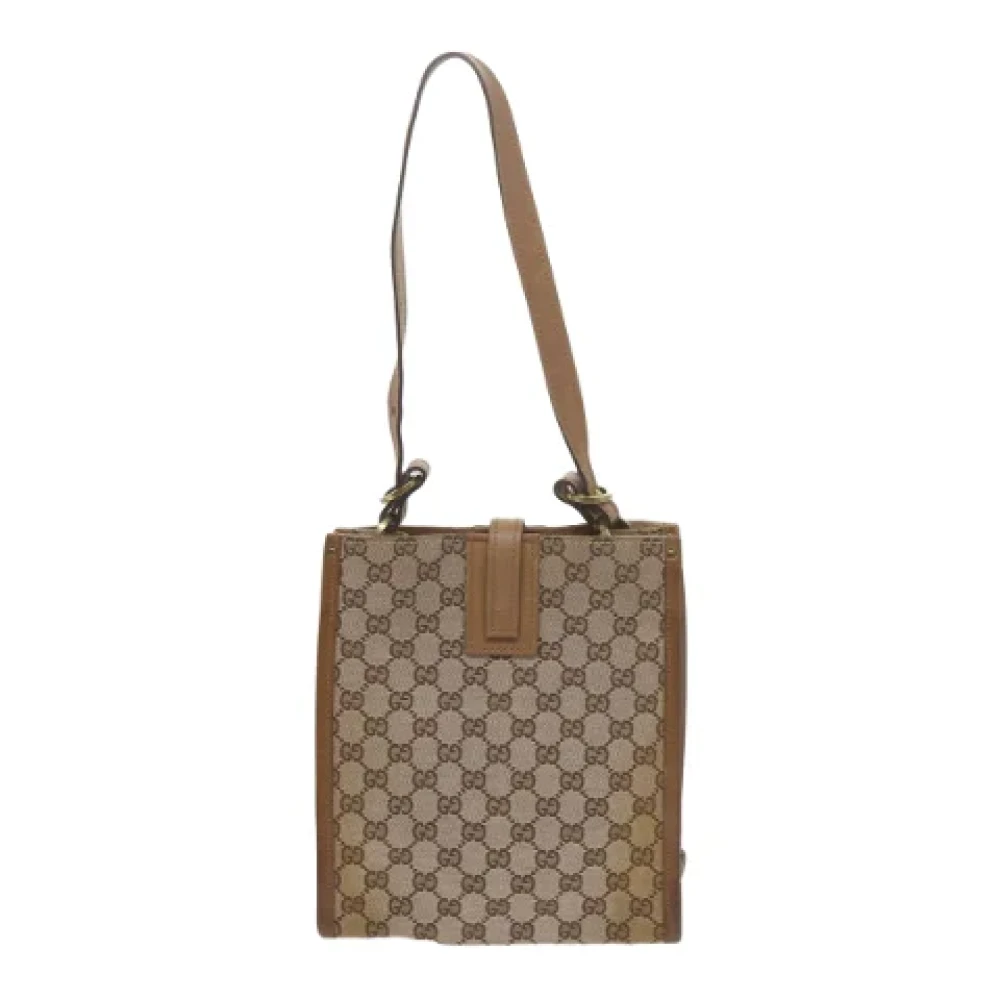 Gucci Vintage Pre-owned Canvas gucci-bags Beige Dames