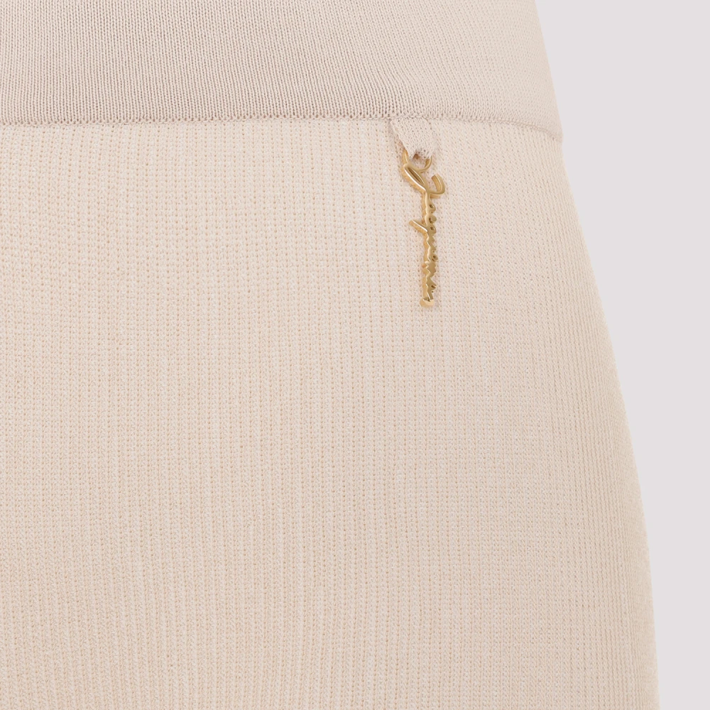 Jacquemus Chique Nude & Neutrals Elastische Taille Shorts Beige Dames