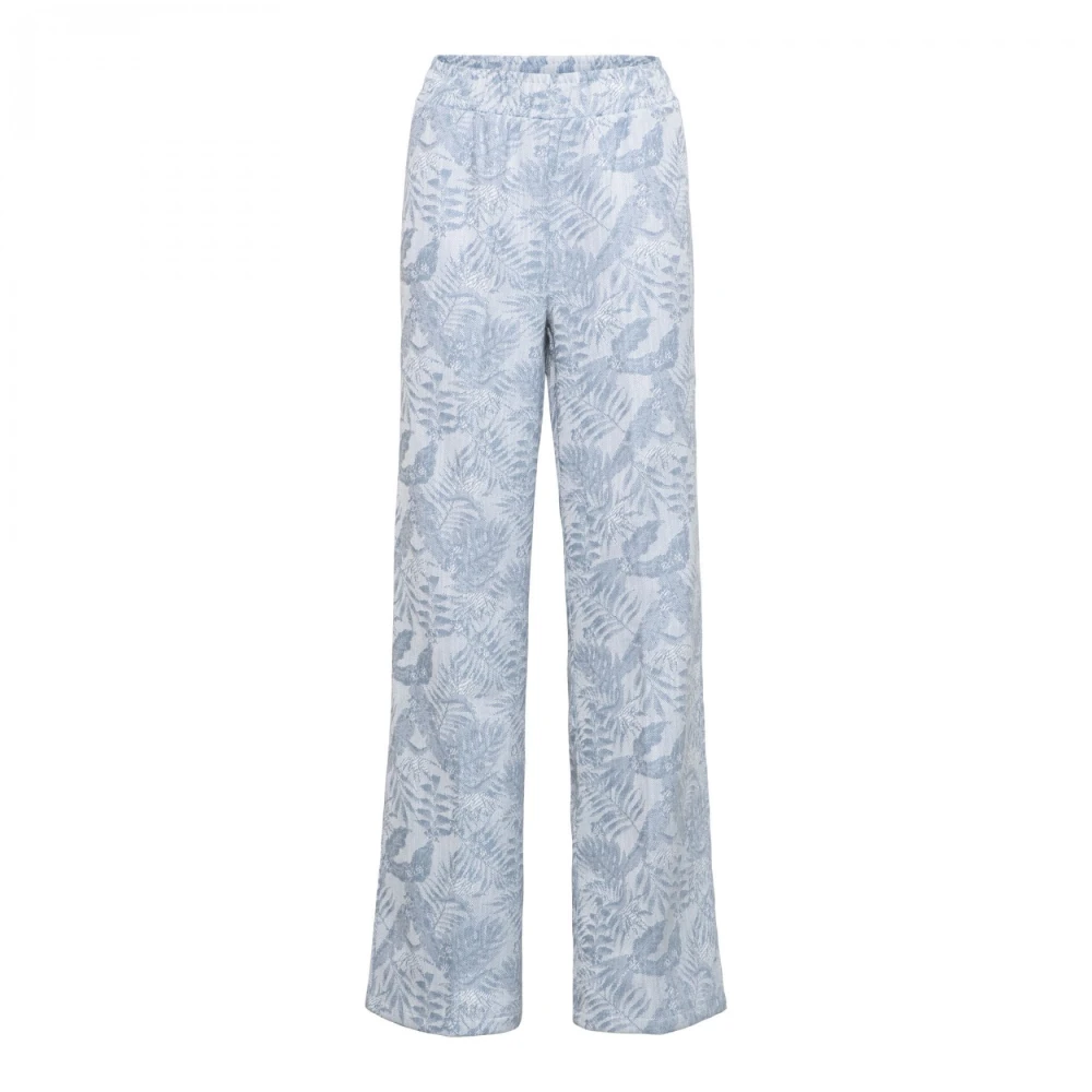 &Co Woman Wijde Broek Zomerse Stijl Blue Dames