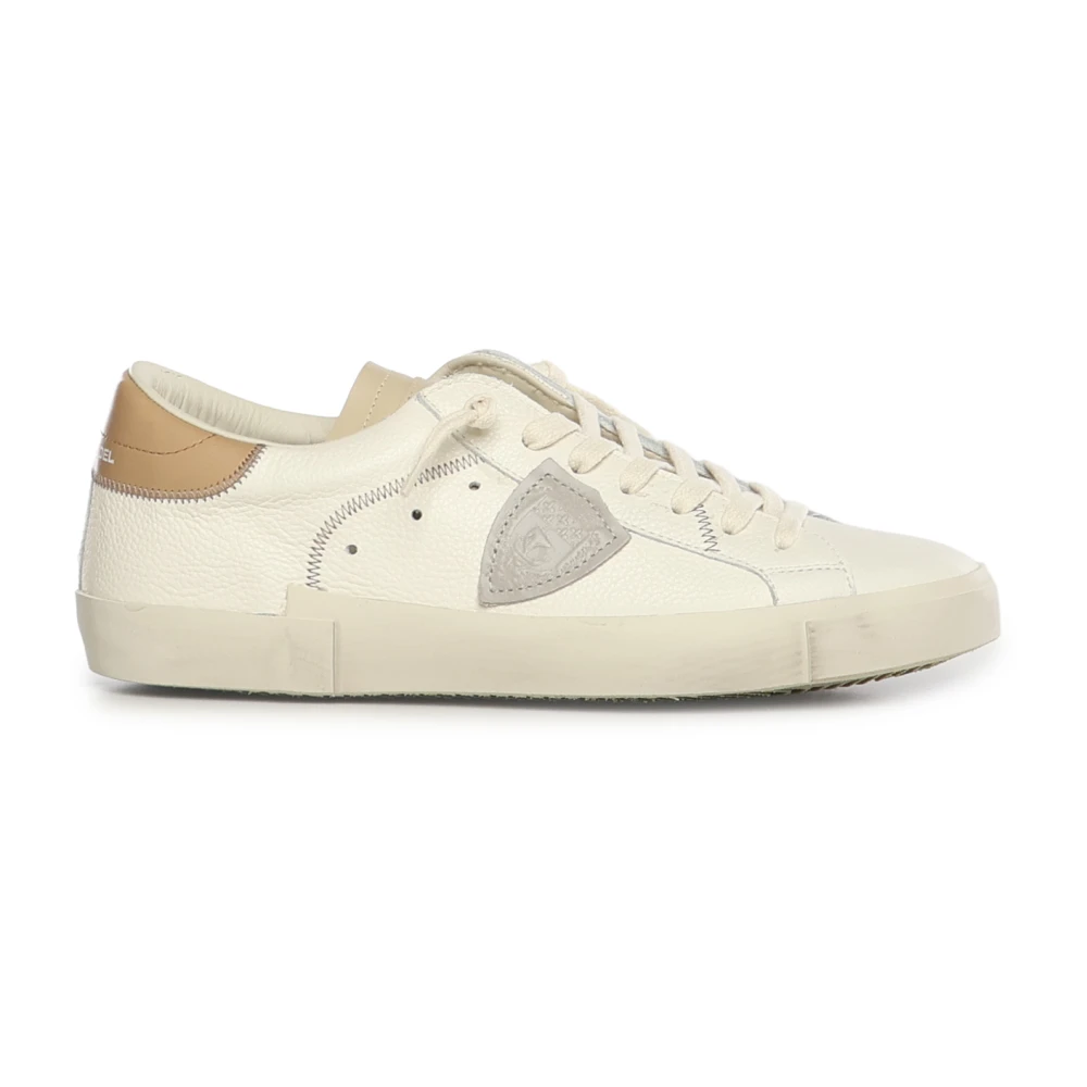 Philippe Model Men's Beige Sneakers, 8 Uk, Prsx Low-Top Trainers
