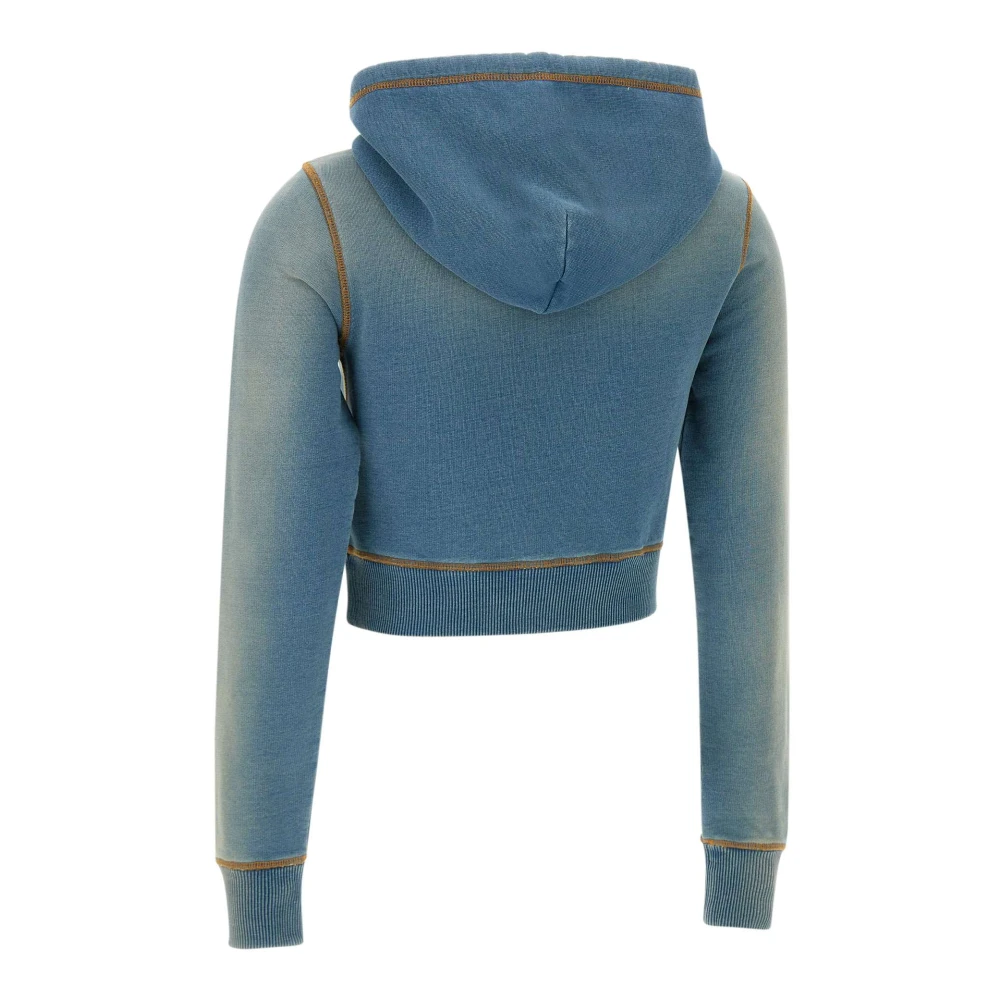 Diesel Blauwe Textuur Hoodie Dames Blue Dames