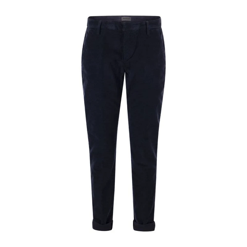 Dondup Blue Slim Milleraies Trousers - Male - Chinos - W33 - Trousers