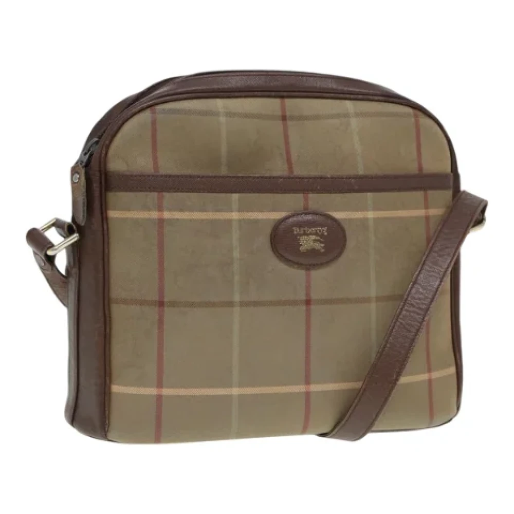 Burberry Vintage Pre-owned Canvas shoulder-bags Brown Dames