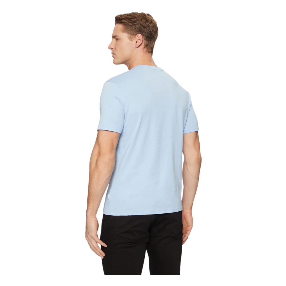 Guess Biologisch katoenen T-shirt Blue Heren