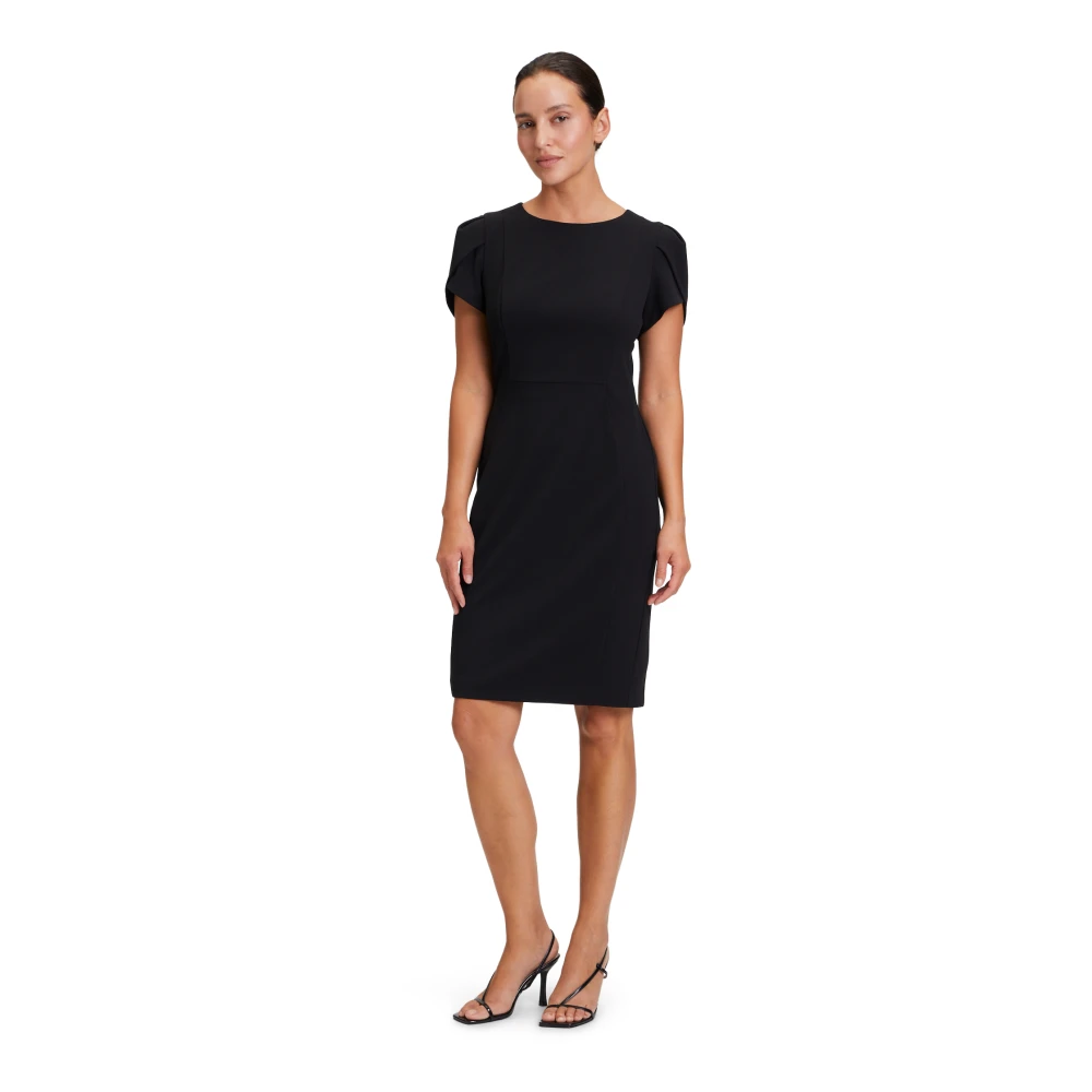 Vera Mont Cocktailjurk met korte mouwen Black Dames