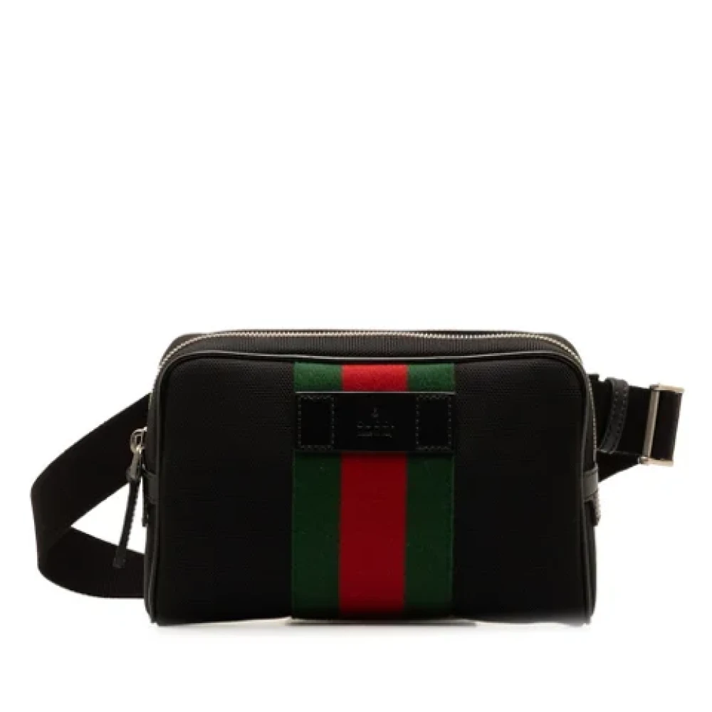 Gucci Vintage Pre-owned Canvas crossbody-bags Black Dames