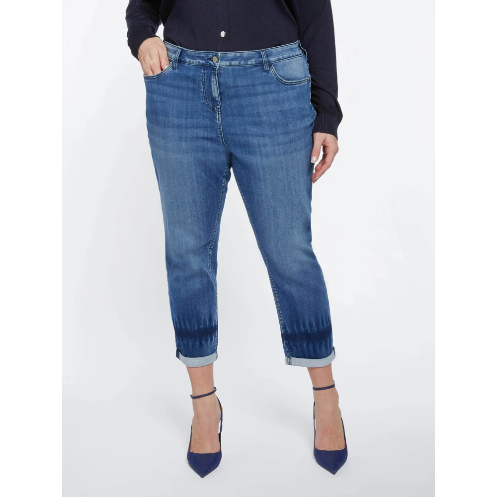 Fiorella Rubino Batik Slim Girl Fit Jeans Zaffiro Blue Dames
