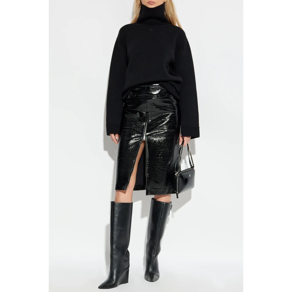 Courrèges Coltrui met geborduurd logo Black Dames
