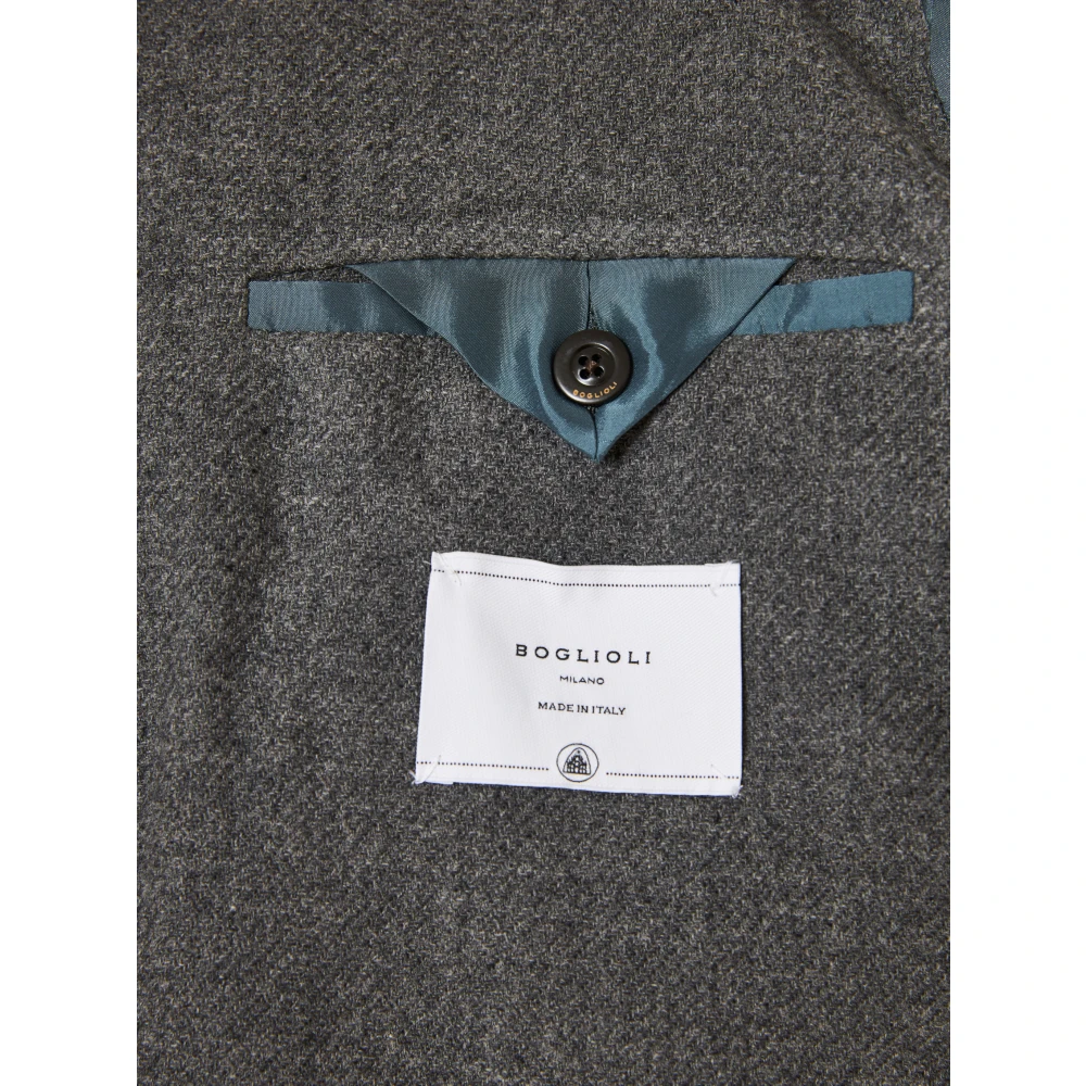 Boglioli Luxe Wol Kasjmier Jas Gray Heren