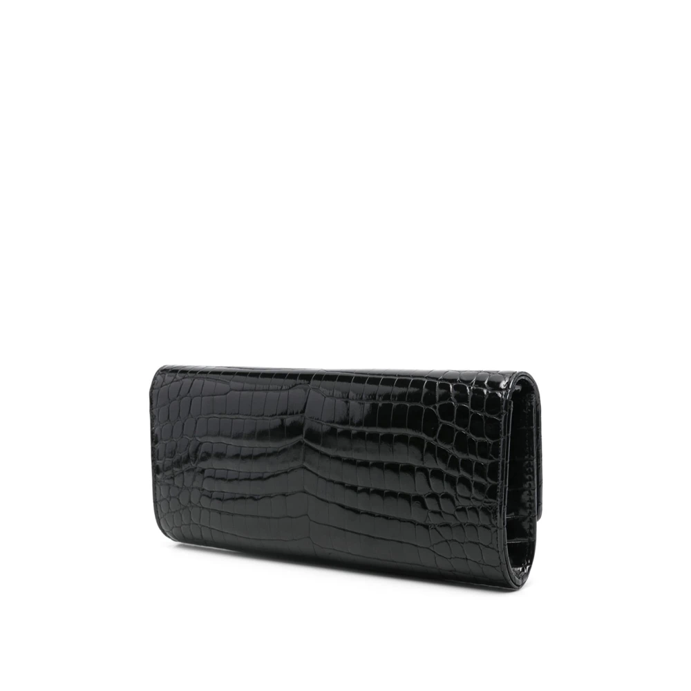 Love Moschino Zwarte Croco Schoudertas Black Dames