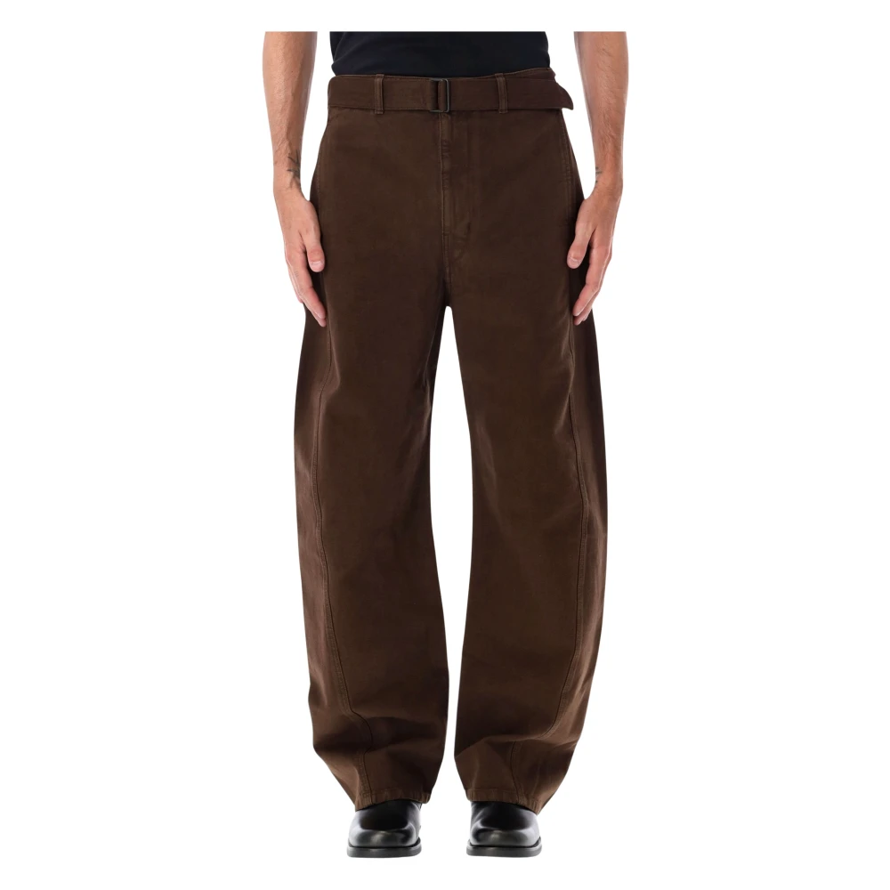 Lemaire Uomo Marrone Pantaloni, S, New,