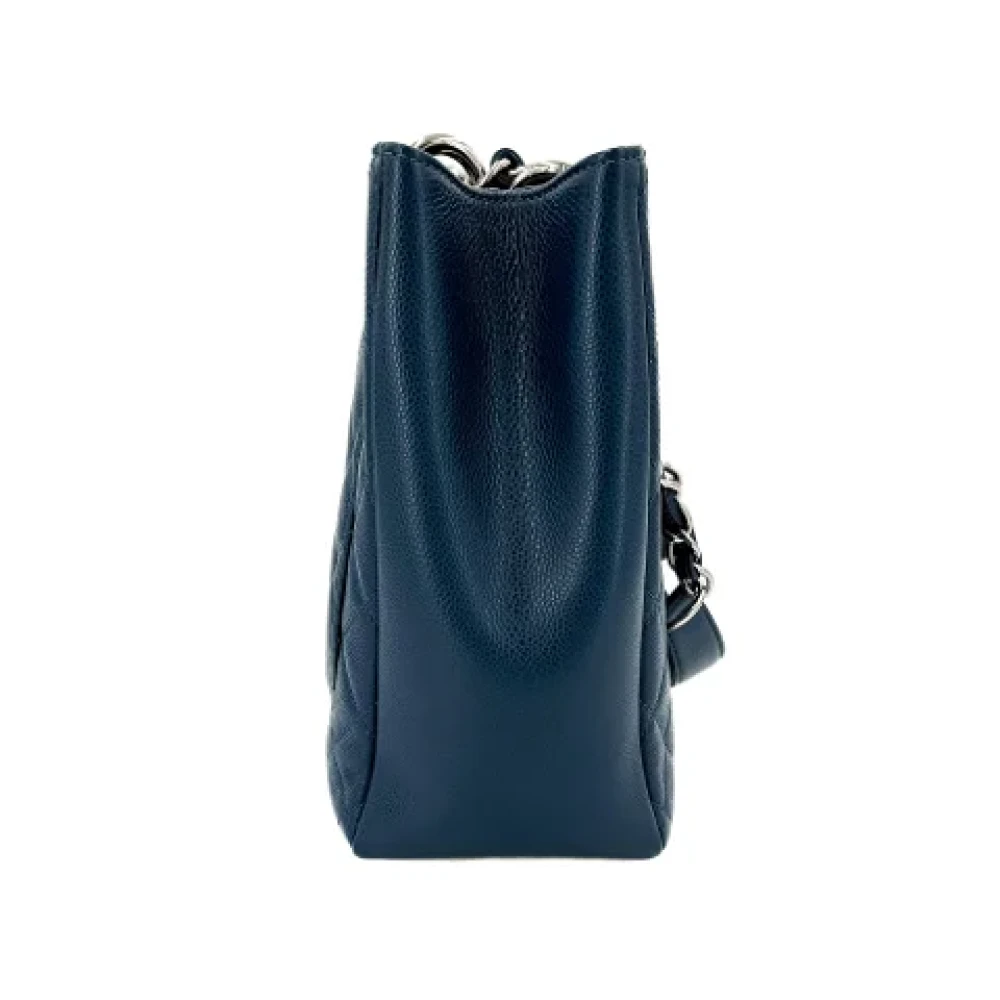 Chanel Vintage Pre-owned Leather totes Blue Dames