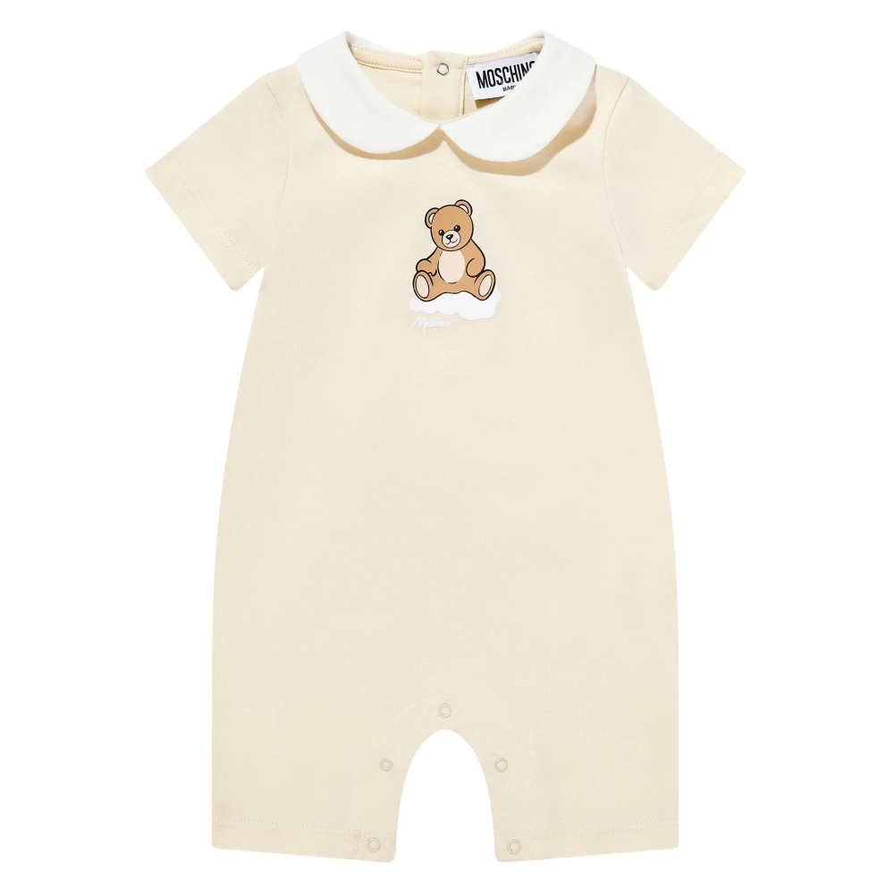 Moschino Unisex Beige Teddy Bear Romper