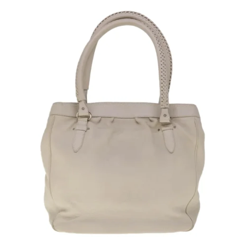 Dior Vintage Pre-owned Leather totes White Dames