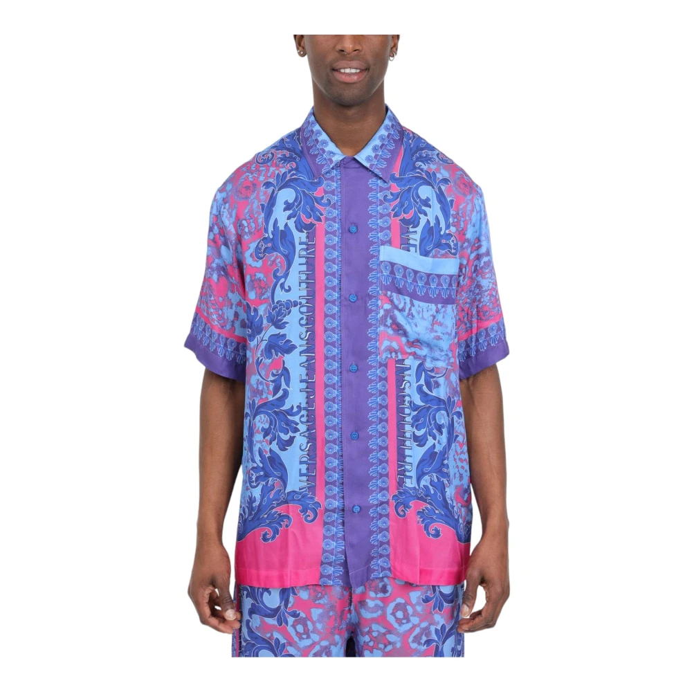 Versace Jeans Couture Korte Mouw Overhemd Multicolor Heren